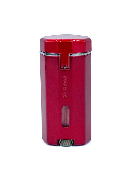 XIKAR Meridian Red & Gunmetal Soft Flame Lighter